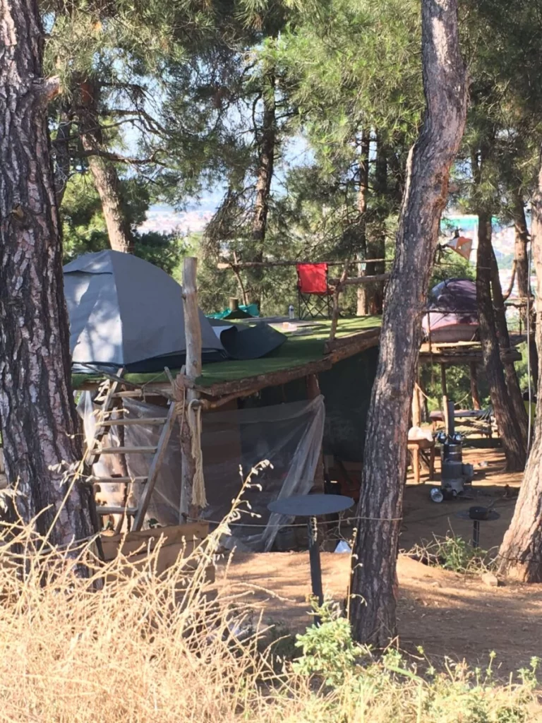 Campsite in Extrem Park in Bursa.