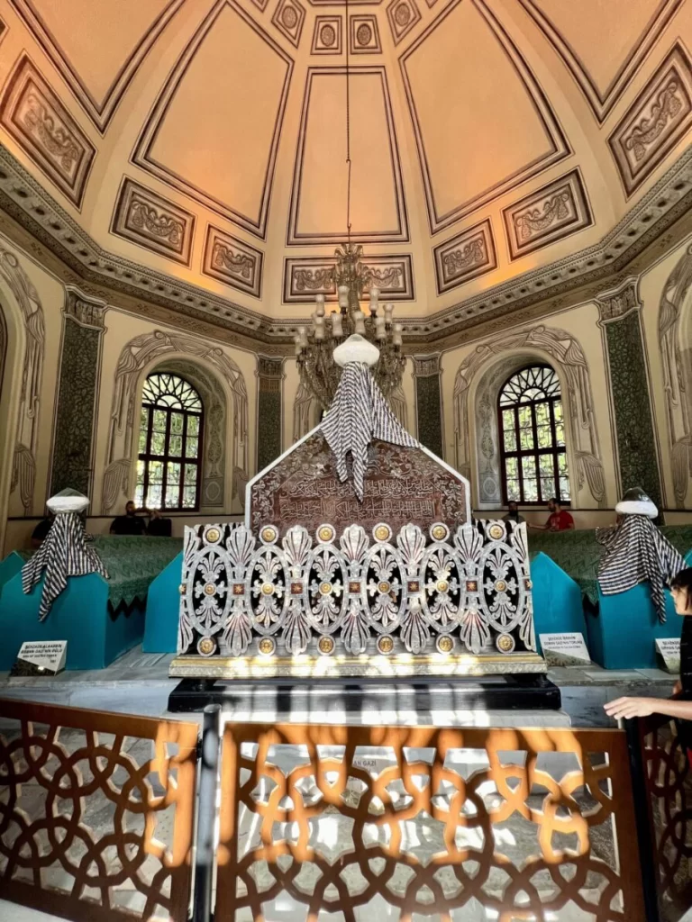 Inside Osman Gazi Tomb.