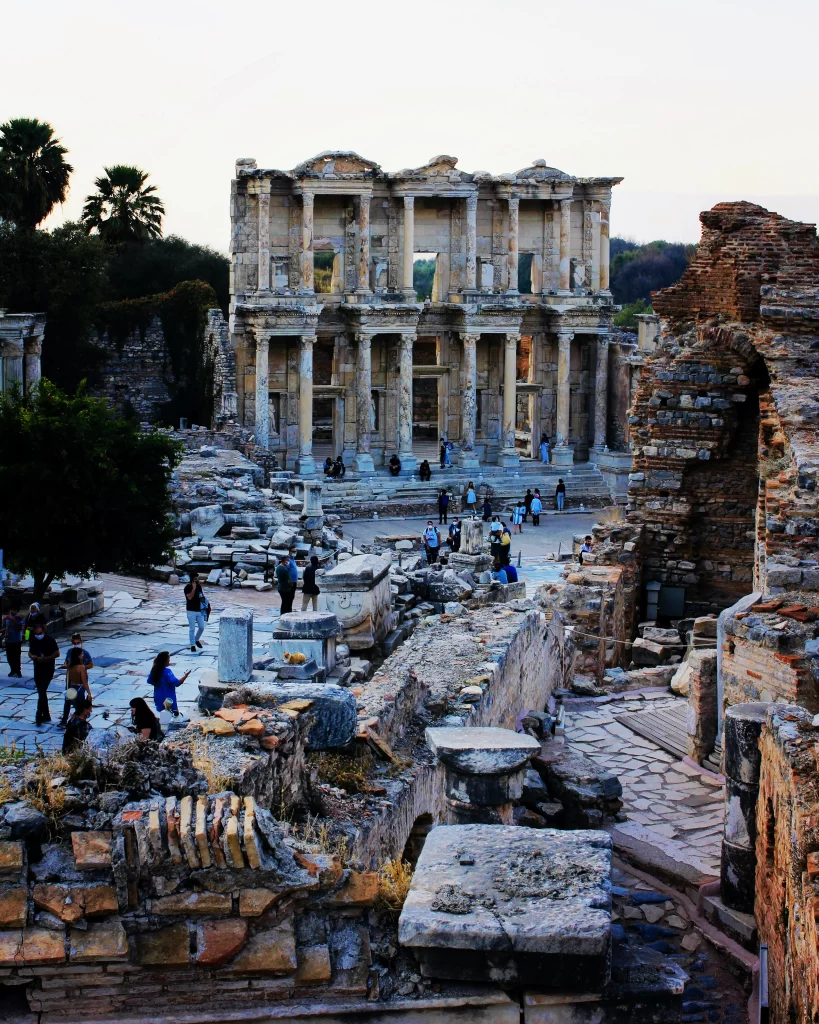 View of the library in Ephesus, Roma ruins