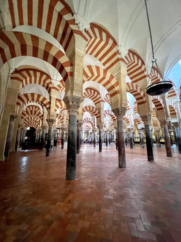 Arch inside the mosque in Cordoba
