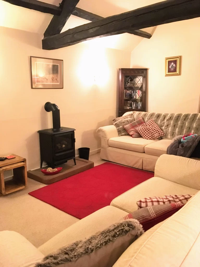 Living room of a cottage in travel