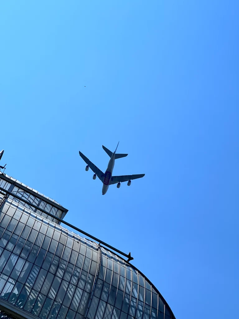 Plane flying in the sky