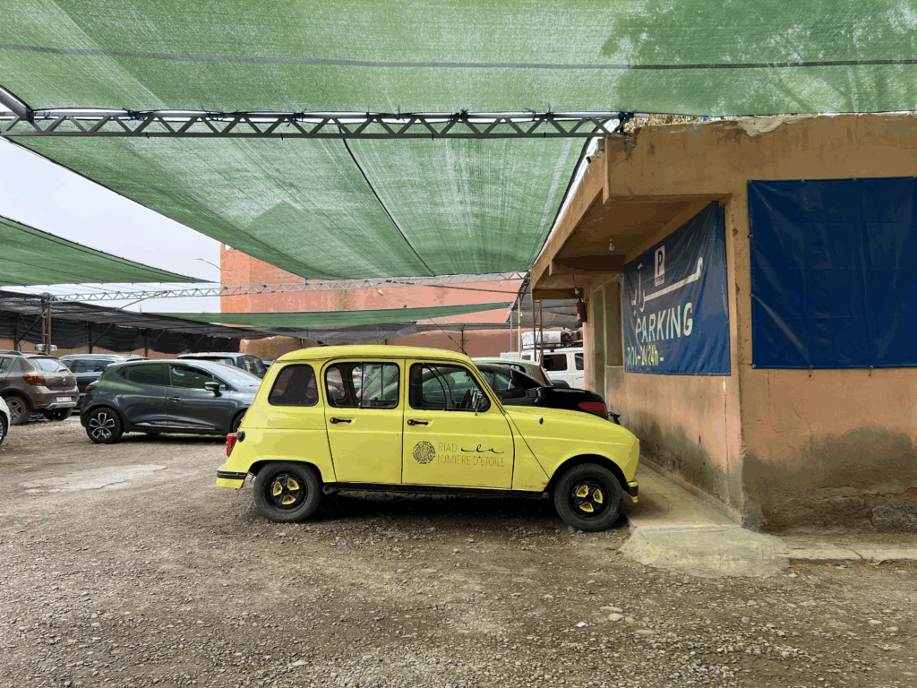 private car park in Marrakech